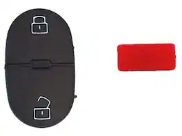 HQRP - 2-Button + Panic Key Fob Button Pad Replacement for VW Jetta Golf Rabbit GTI MK4 Flip Remote - Black