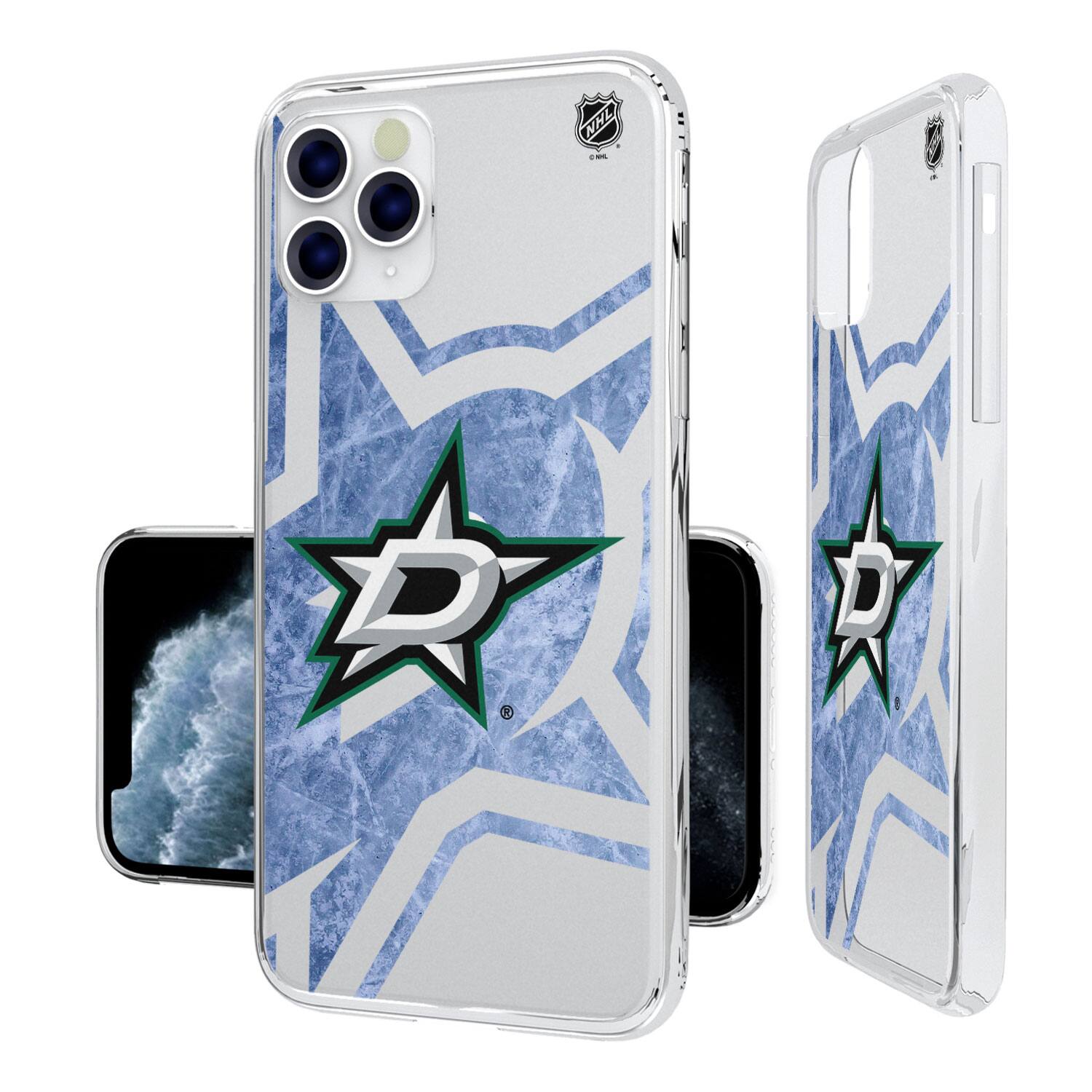 Front. Keyscaper - Dallas Stars iPhone Clear Ice Case - 14 - Multicolor.