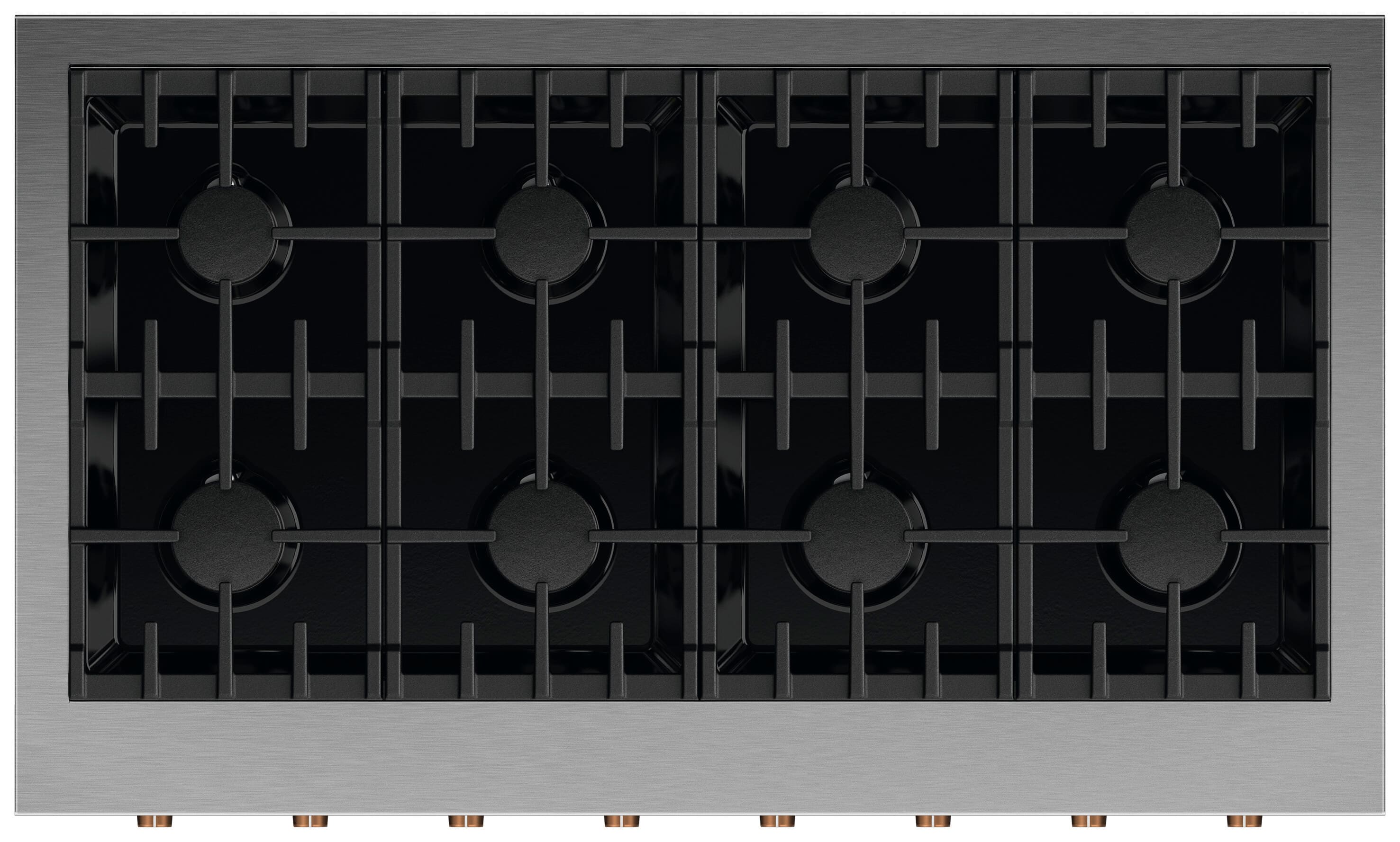 Alt View 12. Fisher & Paykel - Pro Rangetop Dial Kit, 48 in, 8 Burner - Dark Copper.