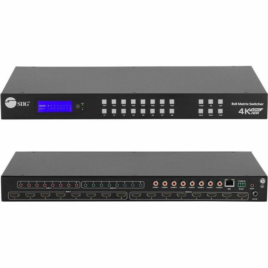 SIIG 8x8 HDMI 4K60Hz Matrix Switcher Black - Best Buy