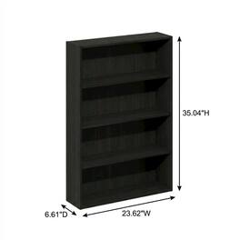 FurniFact - Wooden bookcase with sleek design - Espresso
