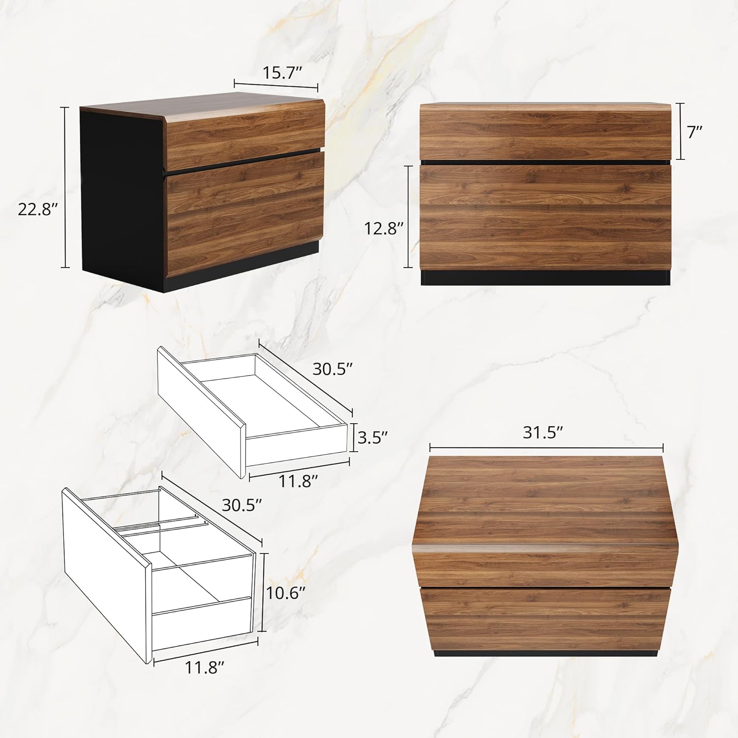 - 15.7"
- 22.8"
- 12.8"
- 7"
- 30.5"
- 3.5"
- 11.8"
- 30.5"
- 10.6"
- 11.8"
- 31.5"