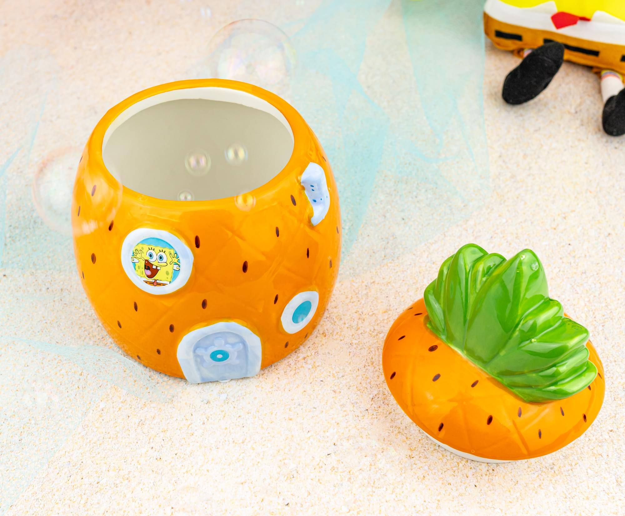 Alt View 3. Silver Buffalo - Nickelodeon SpongeBob SquarePants Pineapple House Sculpted Ceramic Snack Jar - Multi-Colored.