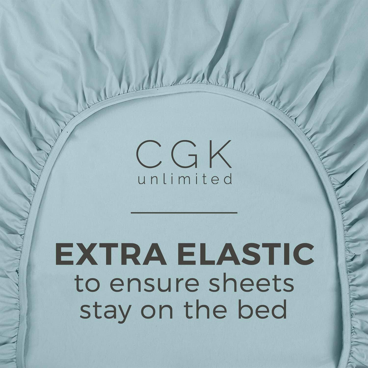 CGK unlimited  
EXTRA ELASTIC  
to ensure sheets stay on the bed