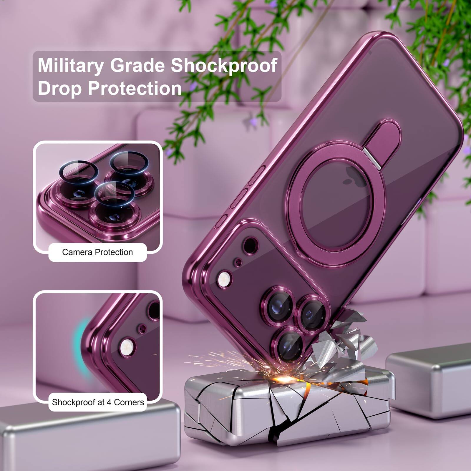 Military Grade Shockproof Drop Protection  
Camera Protection  
Shockproof at 4 Corners