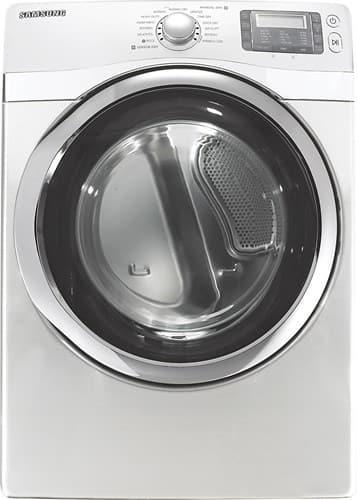 Front Standard. Samsung - 7.5 Cu. Ft. 13-Cycle Steam Gas Dryer - White.