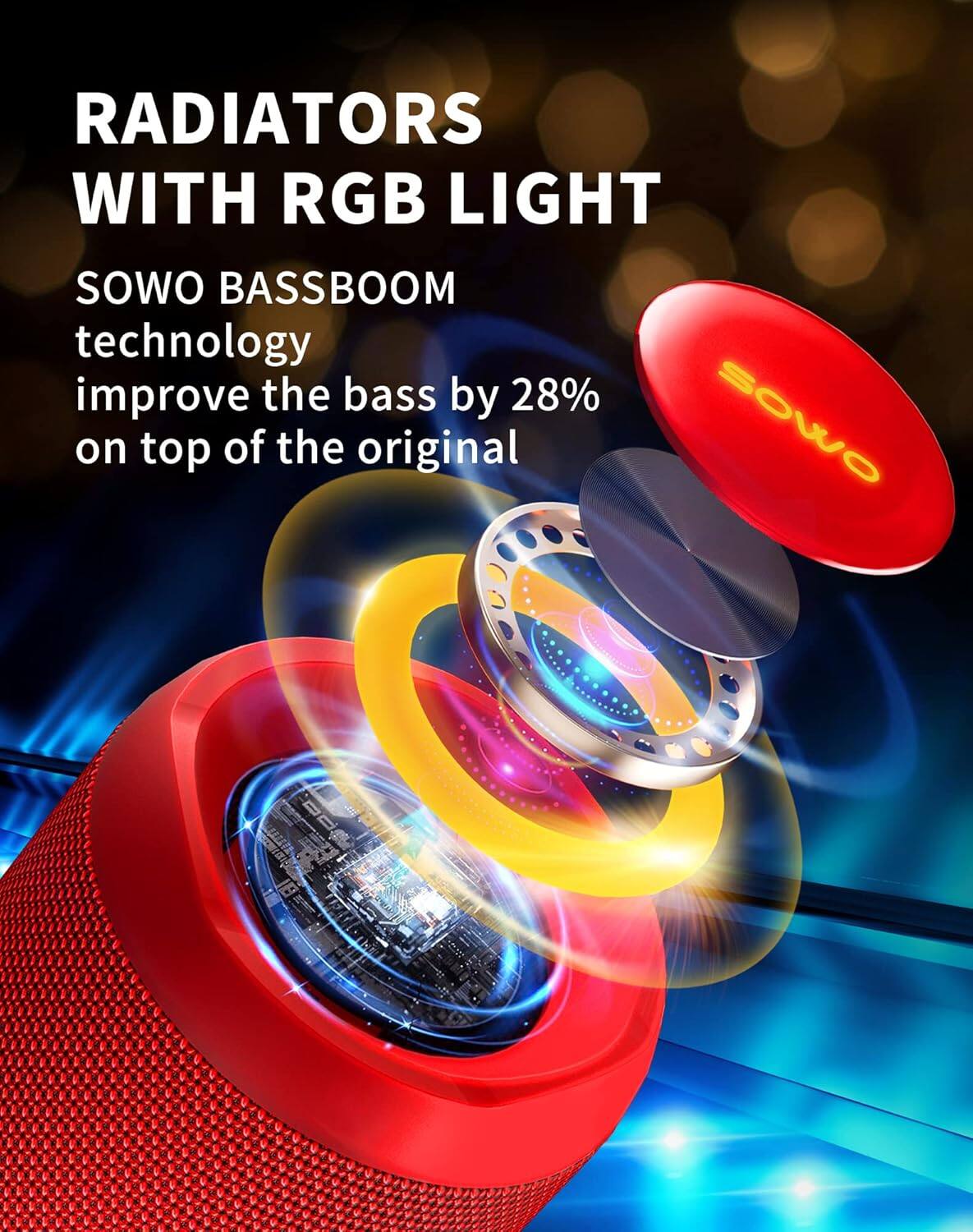 RADIATORS WITH RGB LIGHT

SOWO BASSBOOM technology improve the bass by 28% on top of the original