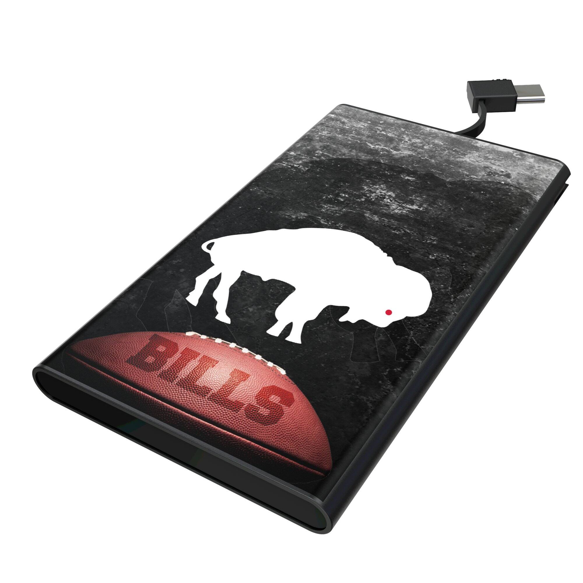 Front. Keyscaper - Buffalo Bills 5000mAh Flat Powerbank - Black.