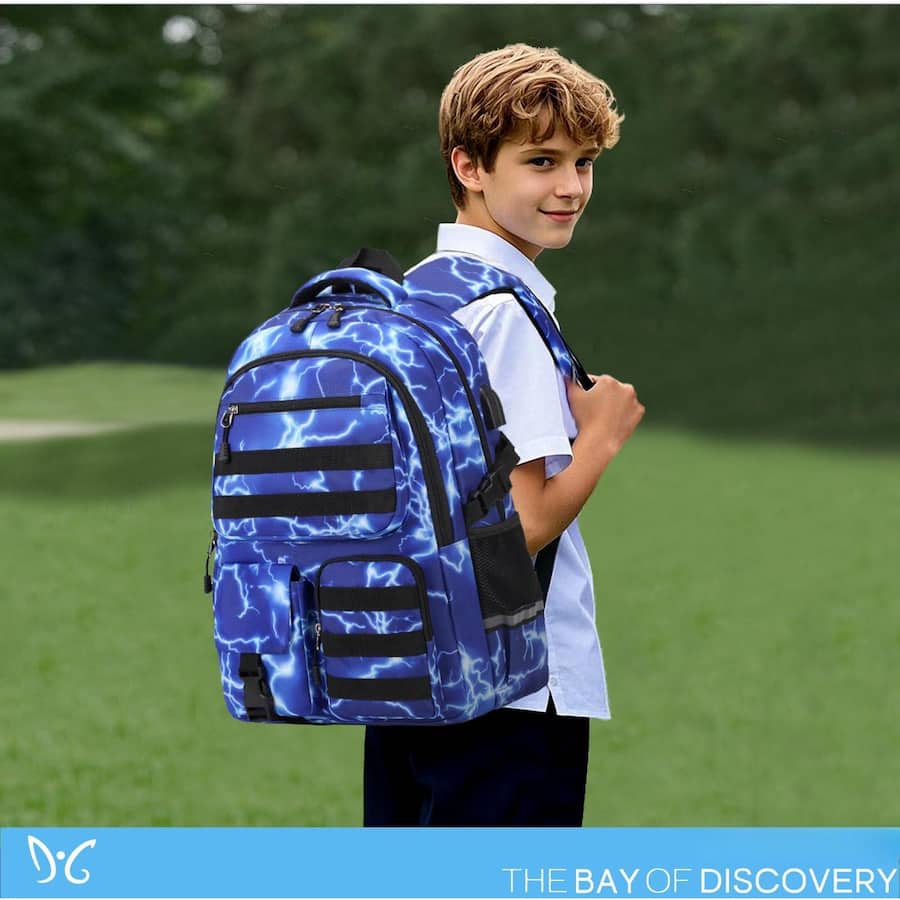 Salabomia 3PCS Waterfire Softball Backpack For Girls Boys Kids School Bookbag With