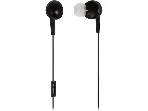 Front. Koss - KOSS Black KEB6IK Earbud Headphones - In Ear Bud - Red.