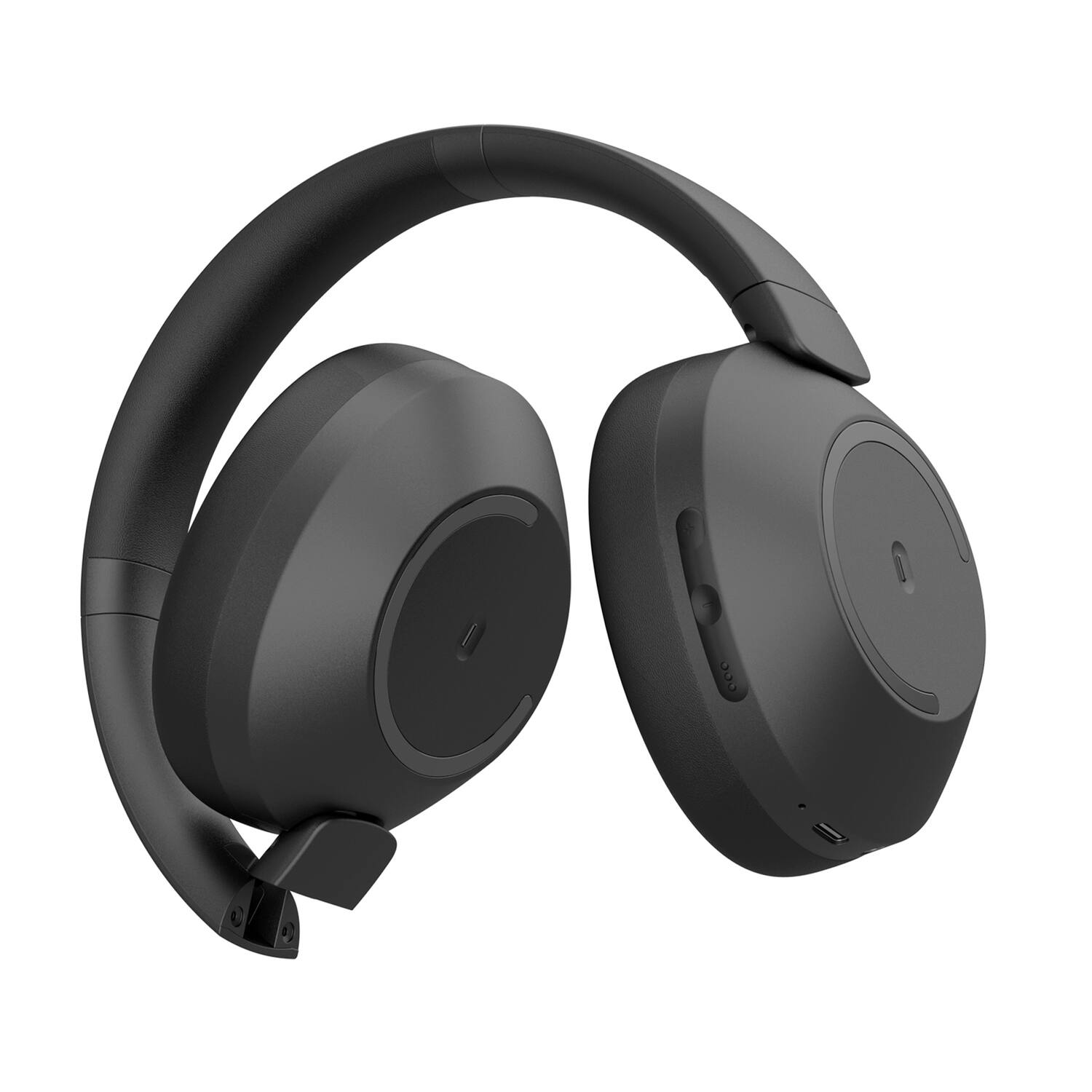 Alt View 1. Mixx - StreamQ C2 Bluetooth Folding Over-Ear Headphones with Mic, 3.5mm Aux Input, 25-Hour Play Time - Black.