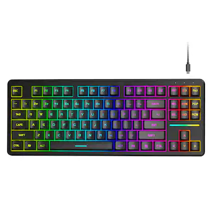 Sure, here is the corrected and grouped text from the image:
```
ESC F1 F2 F3 F4 F5 F6 F7 F8 F9 F10 F11 F12 PRT SCR PAU
TAB Q W E R T Y U I O P " 1 2 3 4 5 6 7 8 9 0 - = BACK INS HOME PGUP
CAPS A S D F G H J K L : ; " ' ENTER SHIFT Z X C V B N M , . / SHIFT
CTRL FN ALT
```