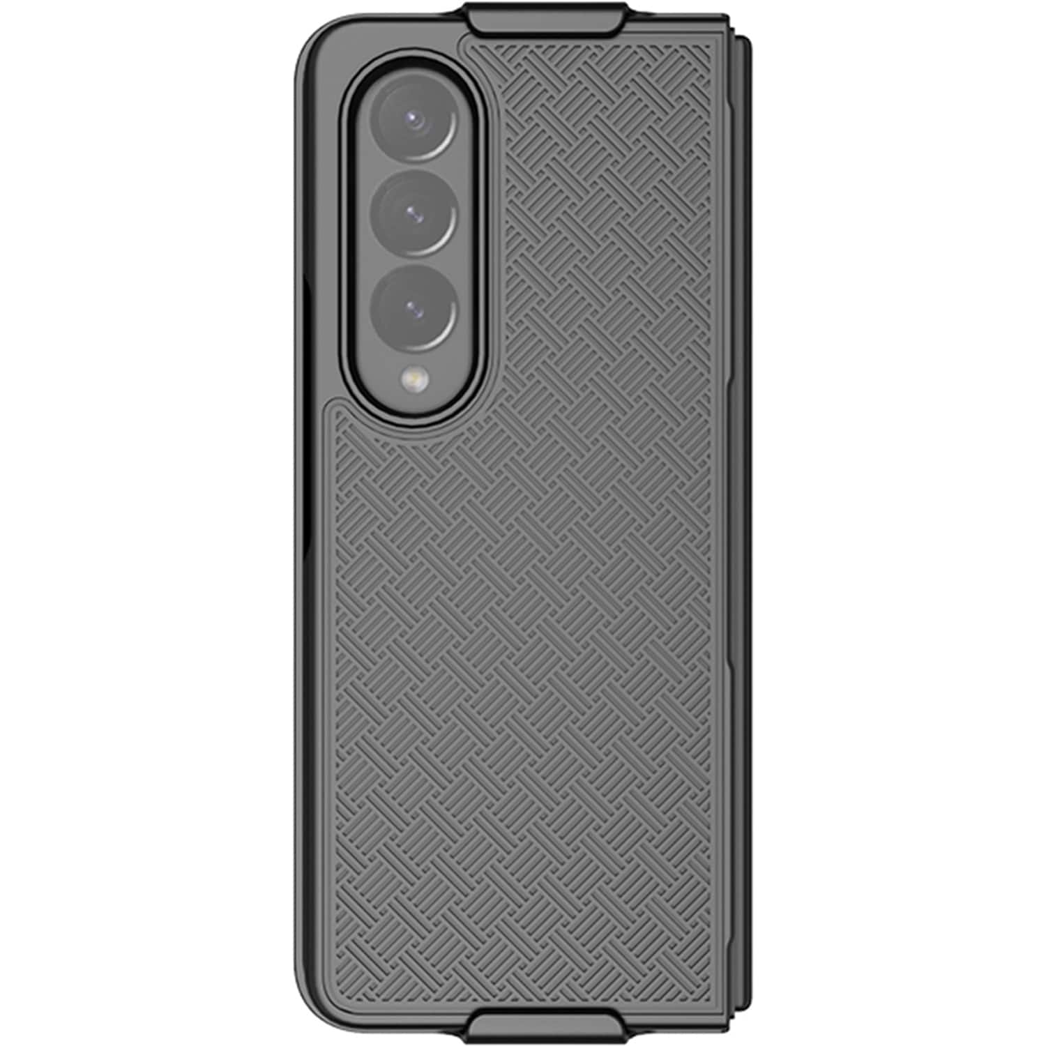Alt View 11. SaharaCase - Slim Hard Shell Case for Samsung Galaxy Z Fold4 - Black.