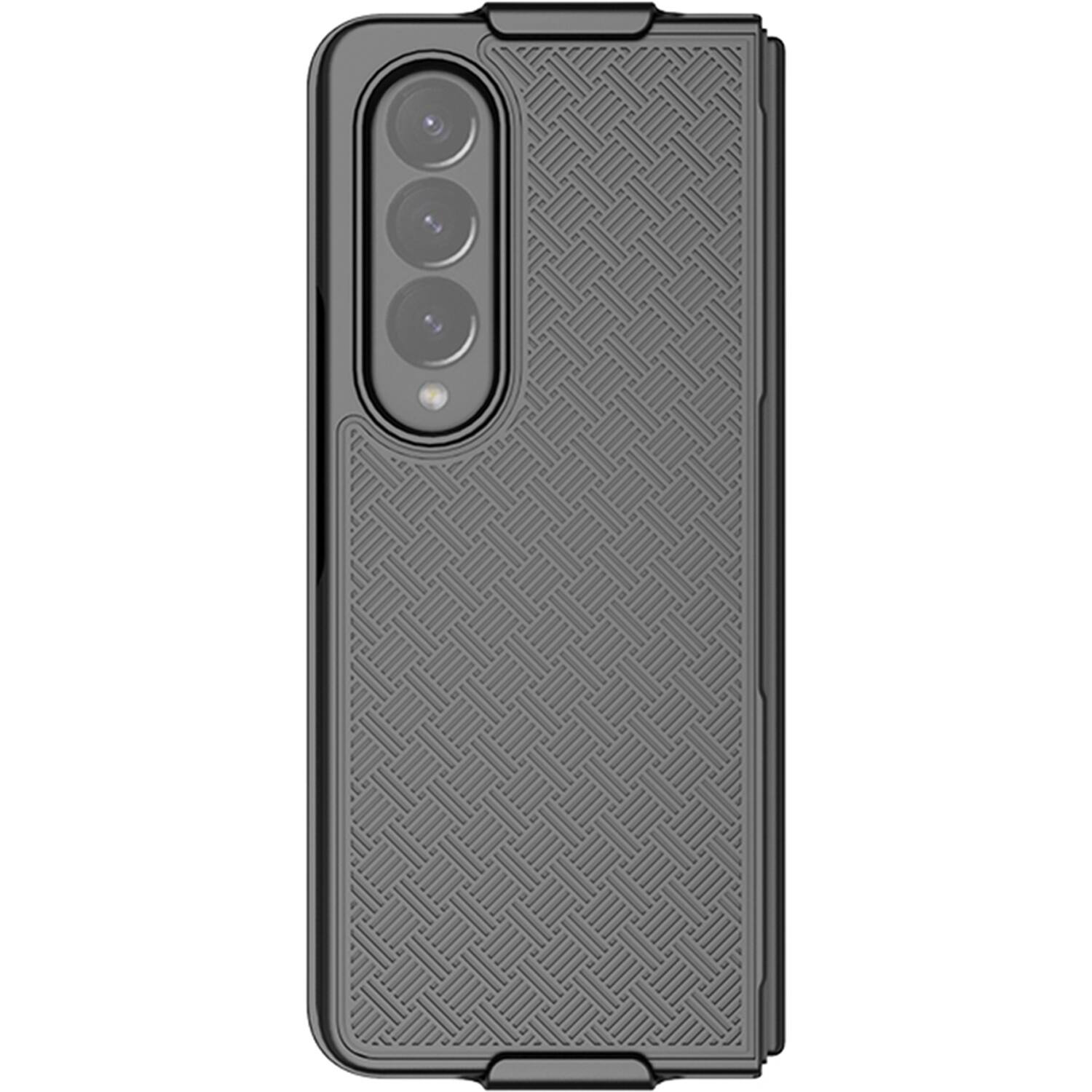 Alt View 11. SaharaCase - Slim Hard Shell Case for Samsung Galaxy Z Fold4 - Black.