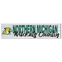 Jardine - Northern Michigan Wildcats 40'' x 10'' Logo Sign - White