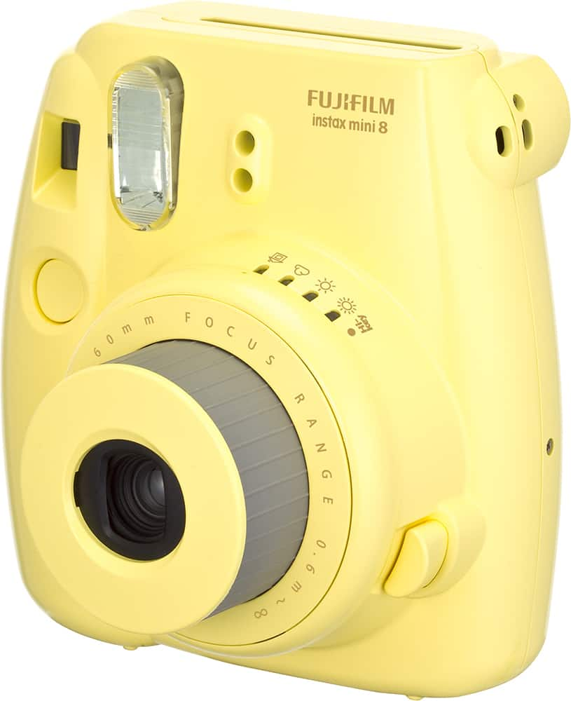 polaroid camera pastel yellow