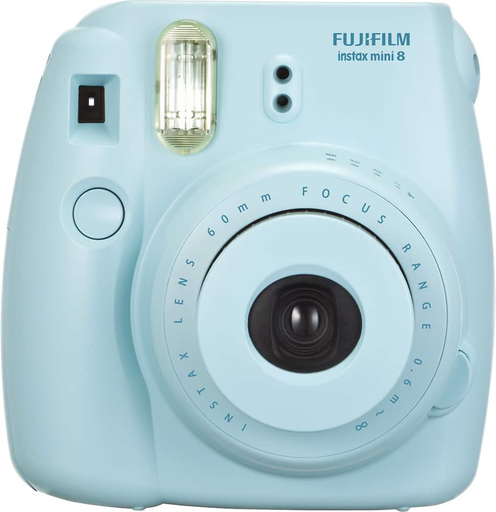 Front. Fujifilm - instax mini 8 Instant Film Camera - Blue.