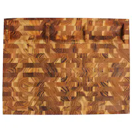 EcoDecors - FSC Certified Solid Wood Cutting Board 24" x 18" - End Grain Teak