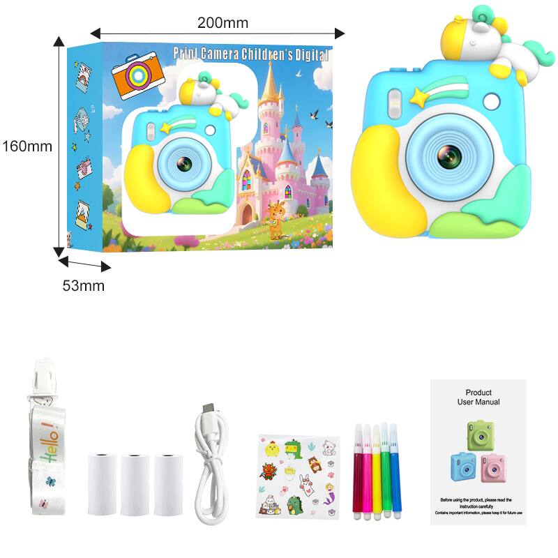 Umeiluce Kids Color Instant Print Camera D16S Cute Unicorn & Duck 48MP ...