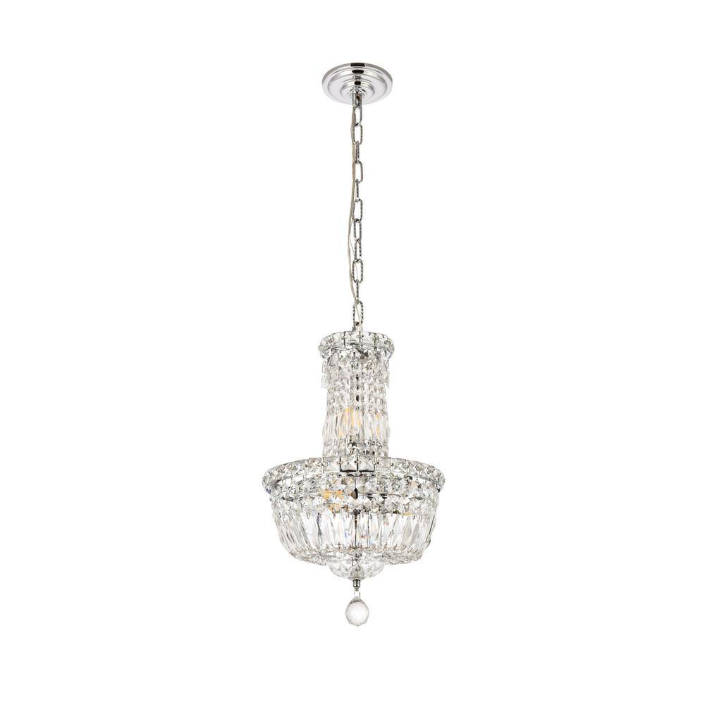 Alt View 1. Elegant Lighting - Tranquil 6 light Chrome Pendant Clear Royal Cut Crystal - Chrome.