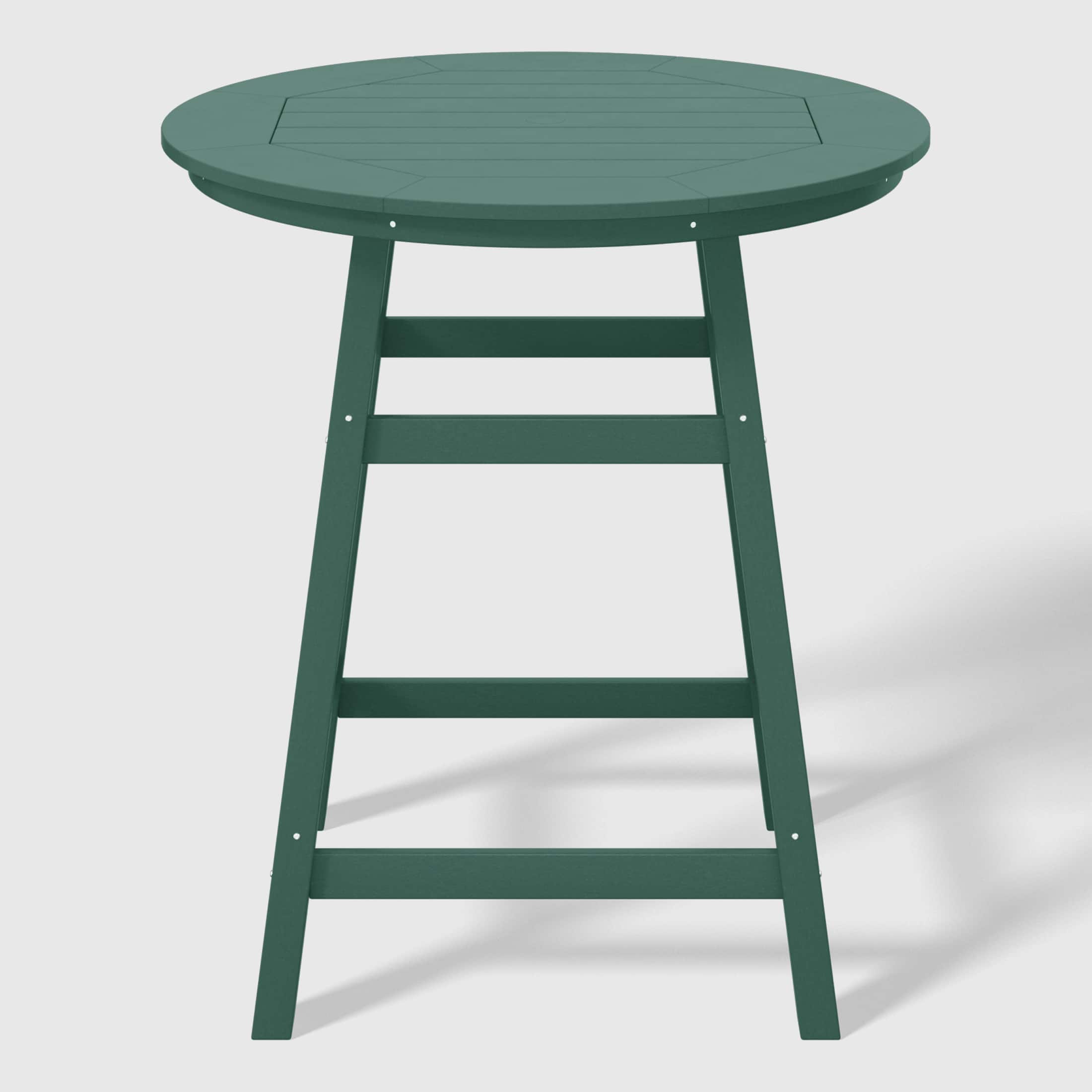 "WestinTrends - Malibu Outdoor 35"" HDPE Round Patio Counter Height Bar Table - Dark Green" price history on PriceWatchPro
