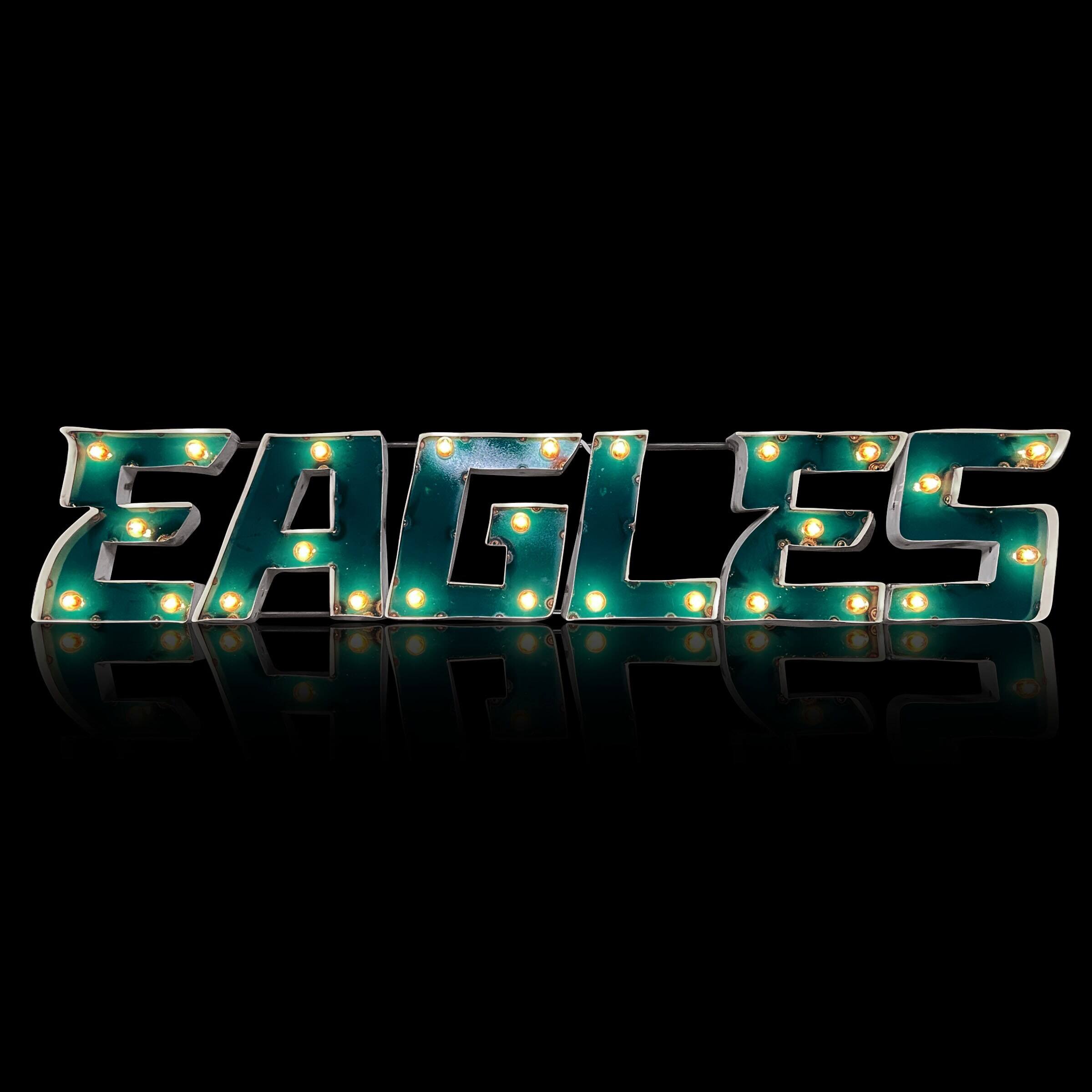 Alt View 1. Imperial - Philadelphia Eagles 46'' x 15.5'' Lighted Recycled Metal Sign - Multicolor.