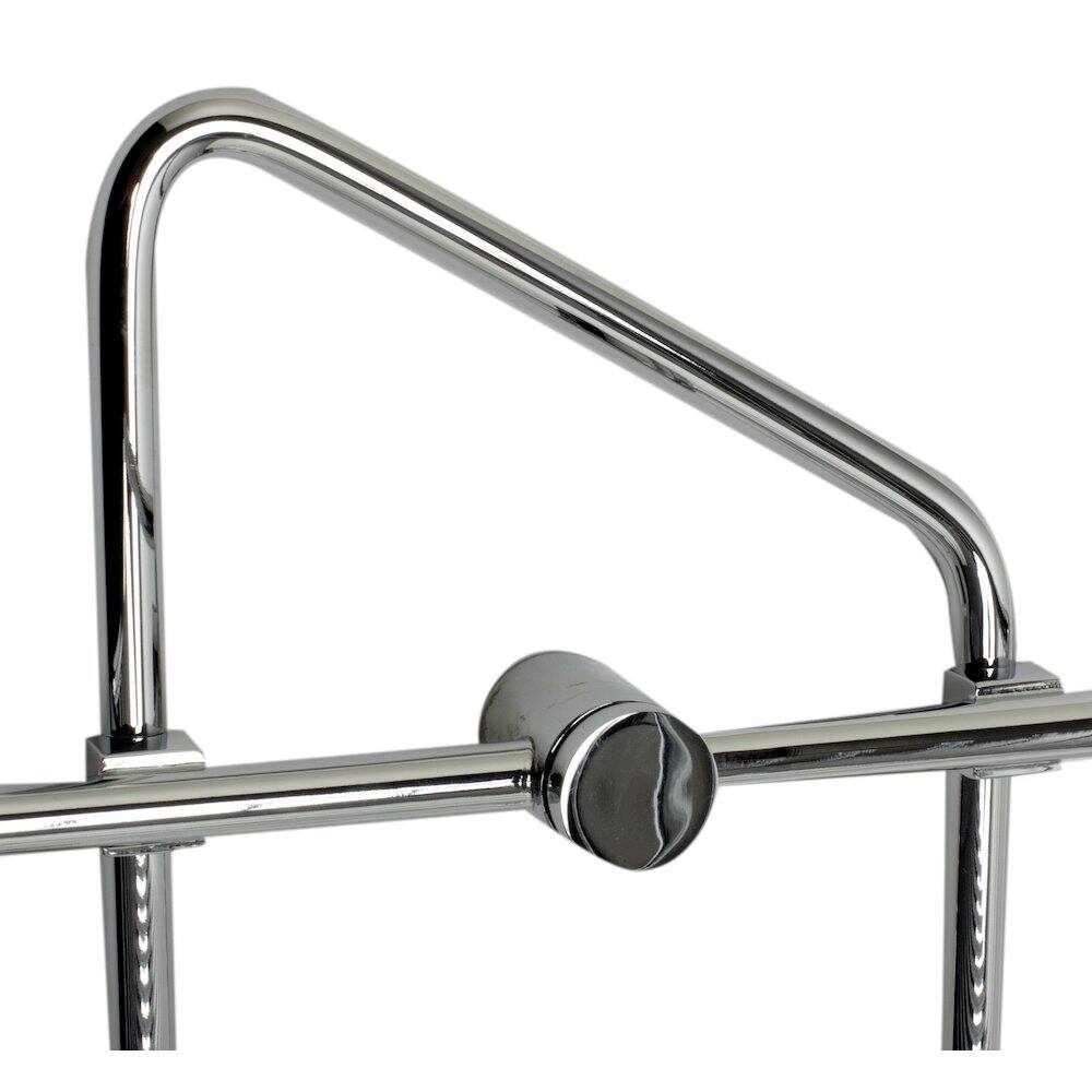 Angle. Alfi - Polished Chrome Corner Mounted Double Basket Shower Shelf Bathroom Accessory - Polished Chrome.