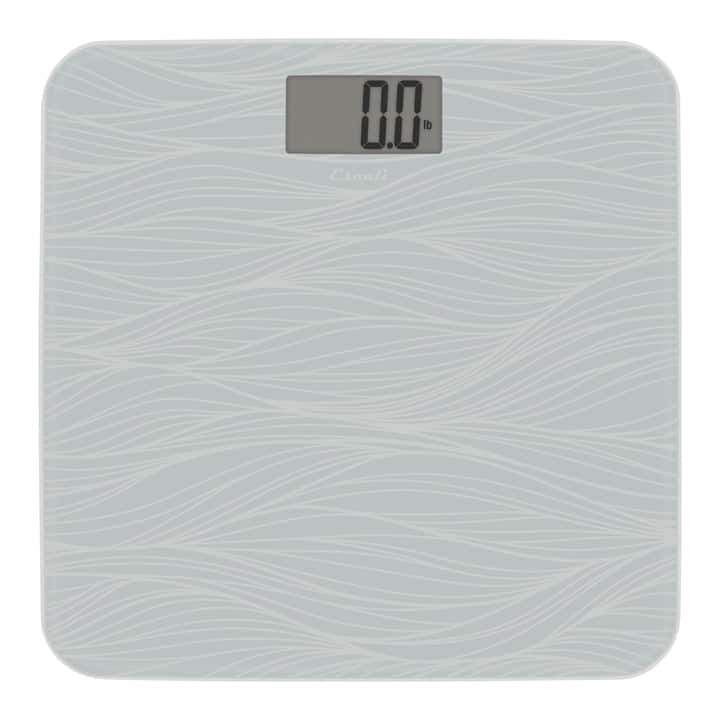 Escali - Glass Waves Bathroom Scale - Gray