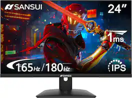 Sansui - GX5 Series 24" FHD IPS 180Hz Gaming Monitor - Black