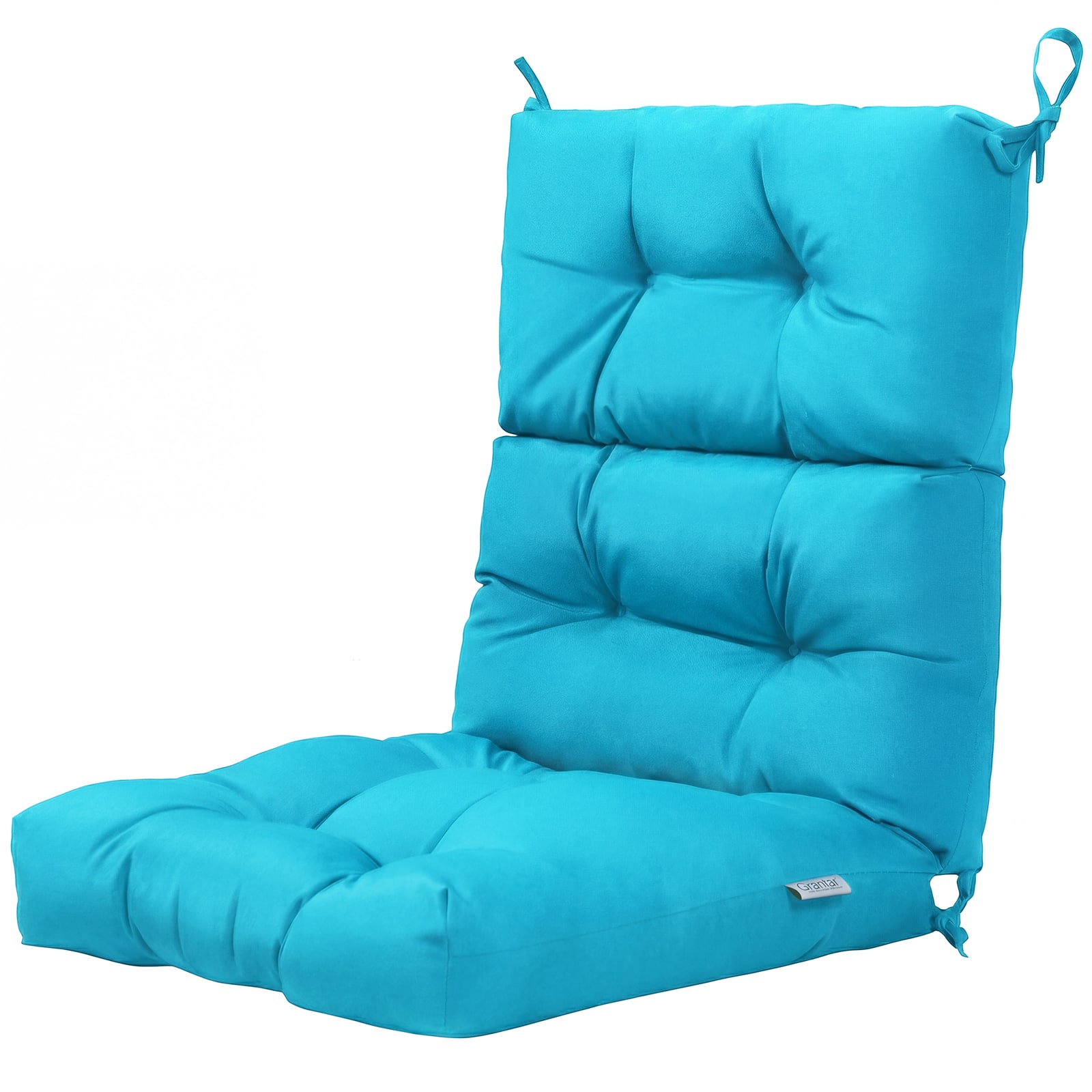 Costway - 1 PCS Outdoor Back Chair Cushion Tufted Pillow Patio Seating Pad - Turquoise