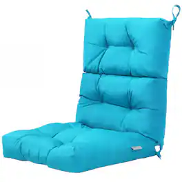Costway - 1 PCS Outdoor Back Chair Cushion Tufted Pillow Patio Seating Pad - Turquoise