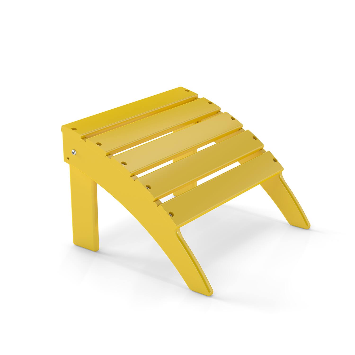 Front. FODINGHILL - HDPE Adirondack Ottoman, All weather Footrest for Patio & Garden - Yellow.