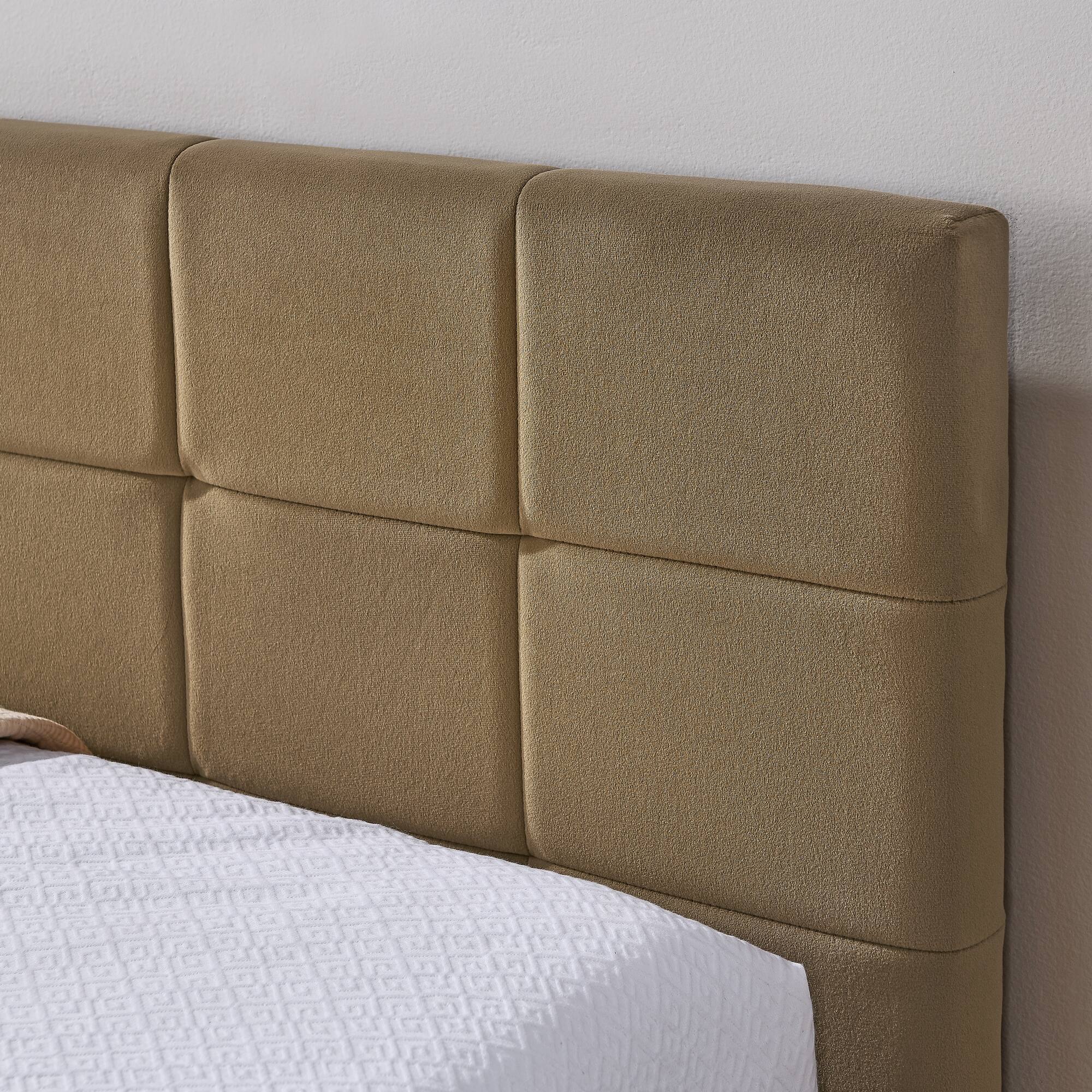 Alt View 2. Anysun - Full Velvet Tufted Sofa Bed Frame - with Comfortable Backrest & Armrests for Bedroom or Living Room - Brown.