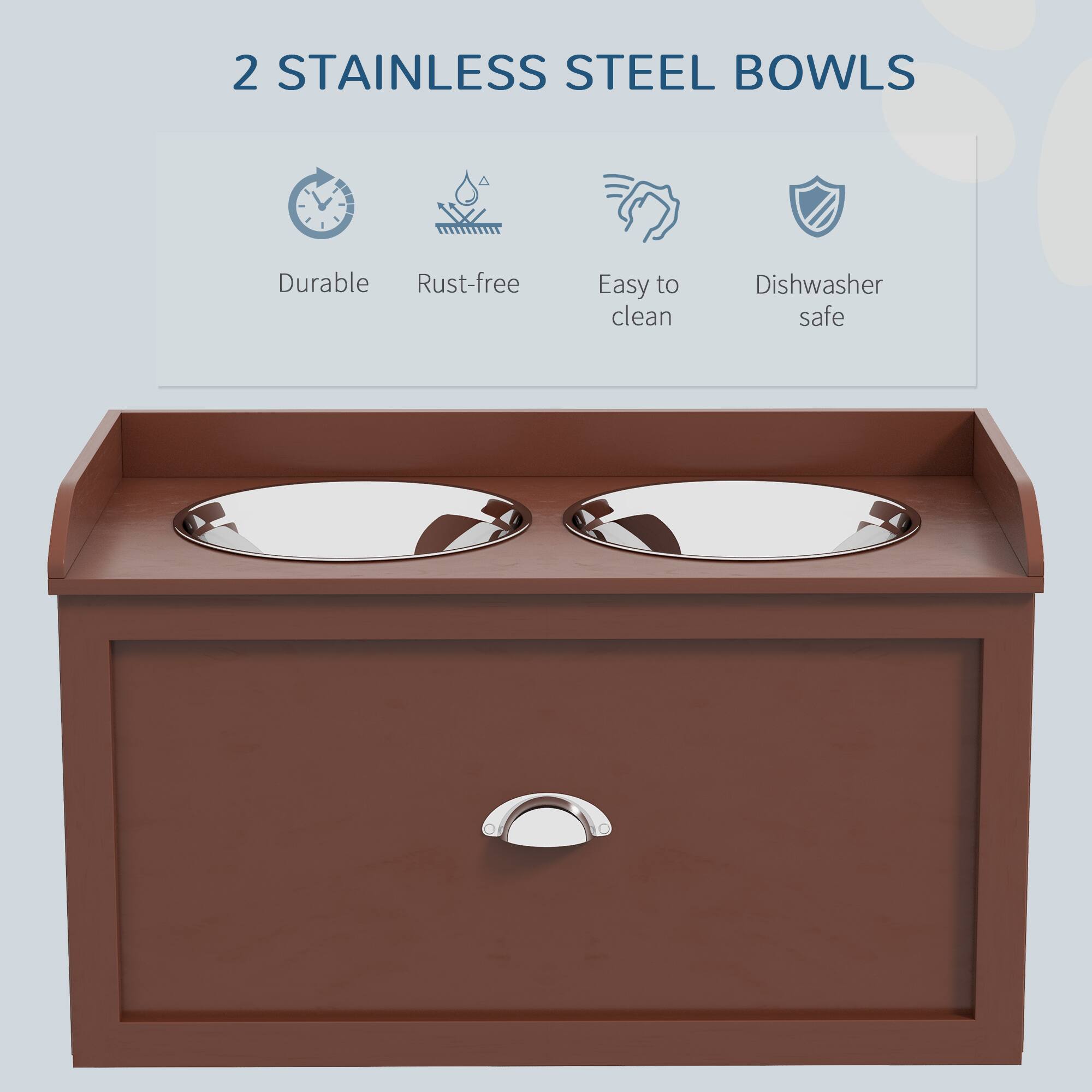 2 STAINLESS STEEL BOWLS

- Durable
- Rust-free
- Easy to clean
- Dishwasher safe