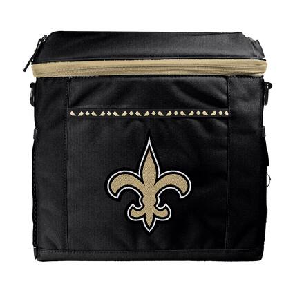 Front. Equip - New Orleans Saints Ice Kicker 24 Can Cooler - Black.