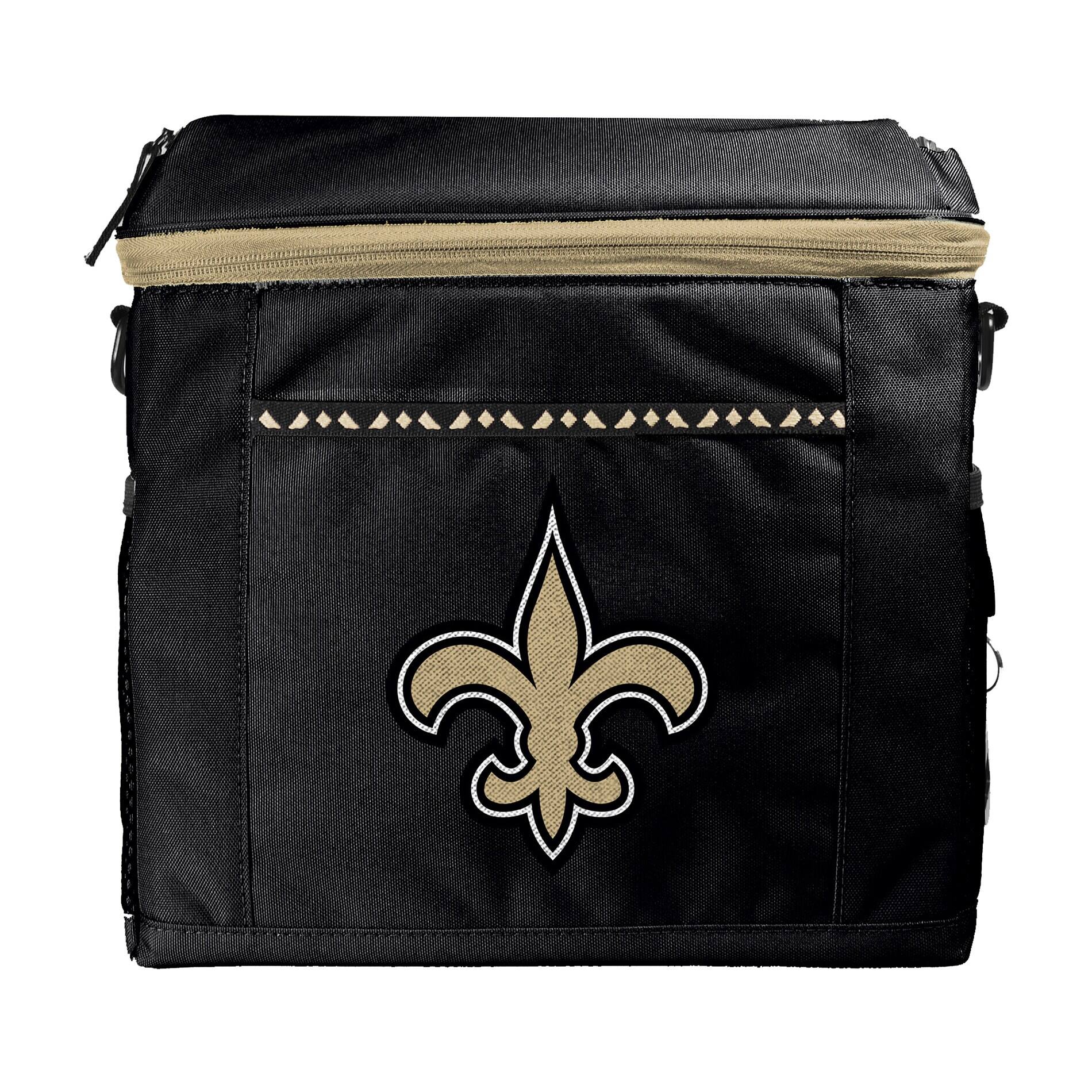 Front. Equip - New Orleans Saints Ice Kicker 24 Can Cooler - Black.