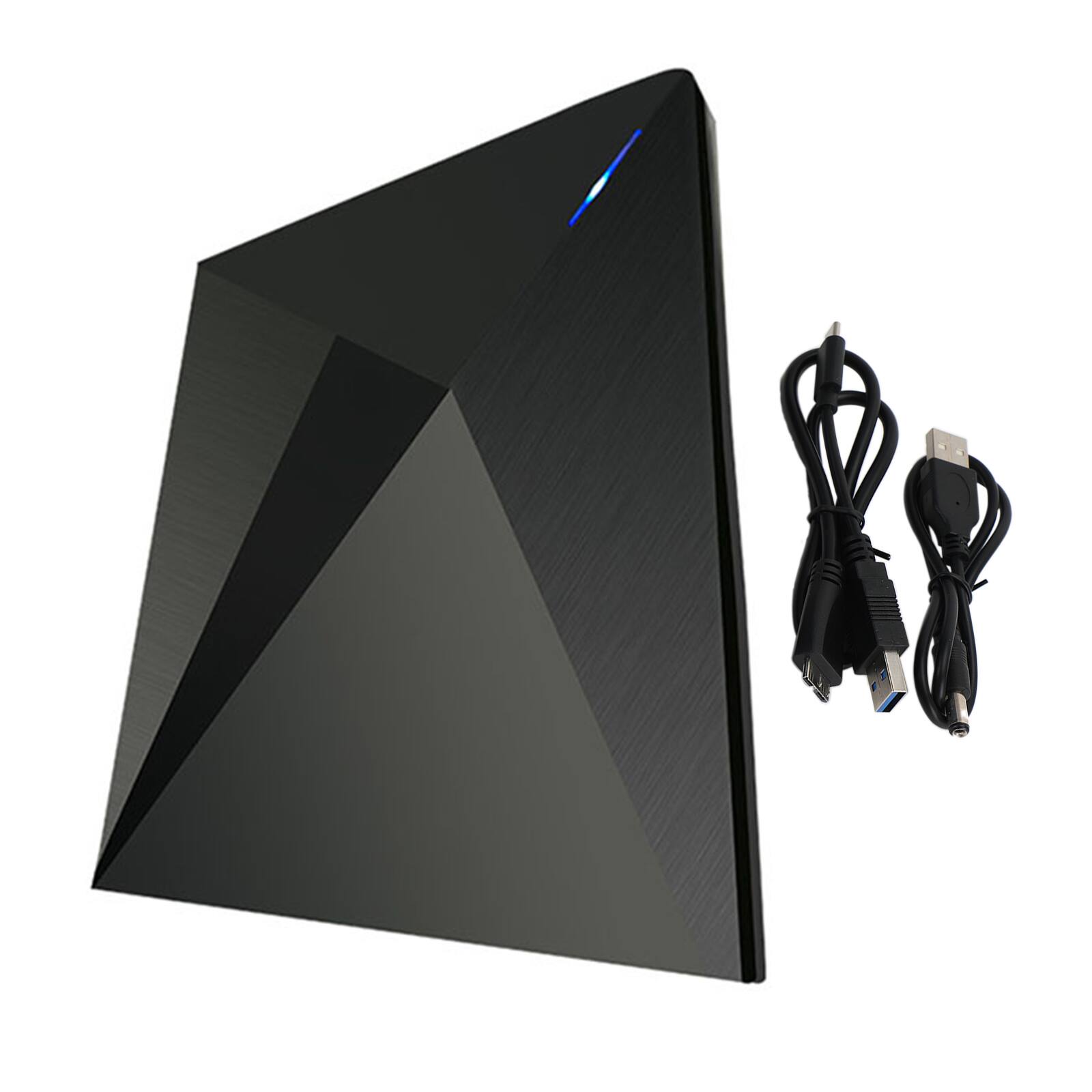 Angle. Topteng - Ultra Thin External DVD Drive - USB 3.0 & Type-C, Portable CD/DVD Burner for Laptop, PC & Mac.