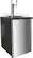Angle. Nostalgia Electrics - Kegerator Twin-Tap Beer Keg Fridge - Stainless steel.