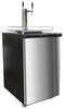 Nostalgia Electrics - Kegerator Twin-Tap Beer Keg Fridge - Stainless steel-Front_Standard