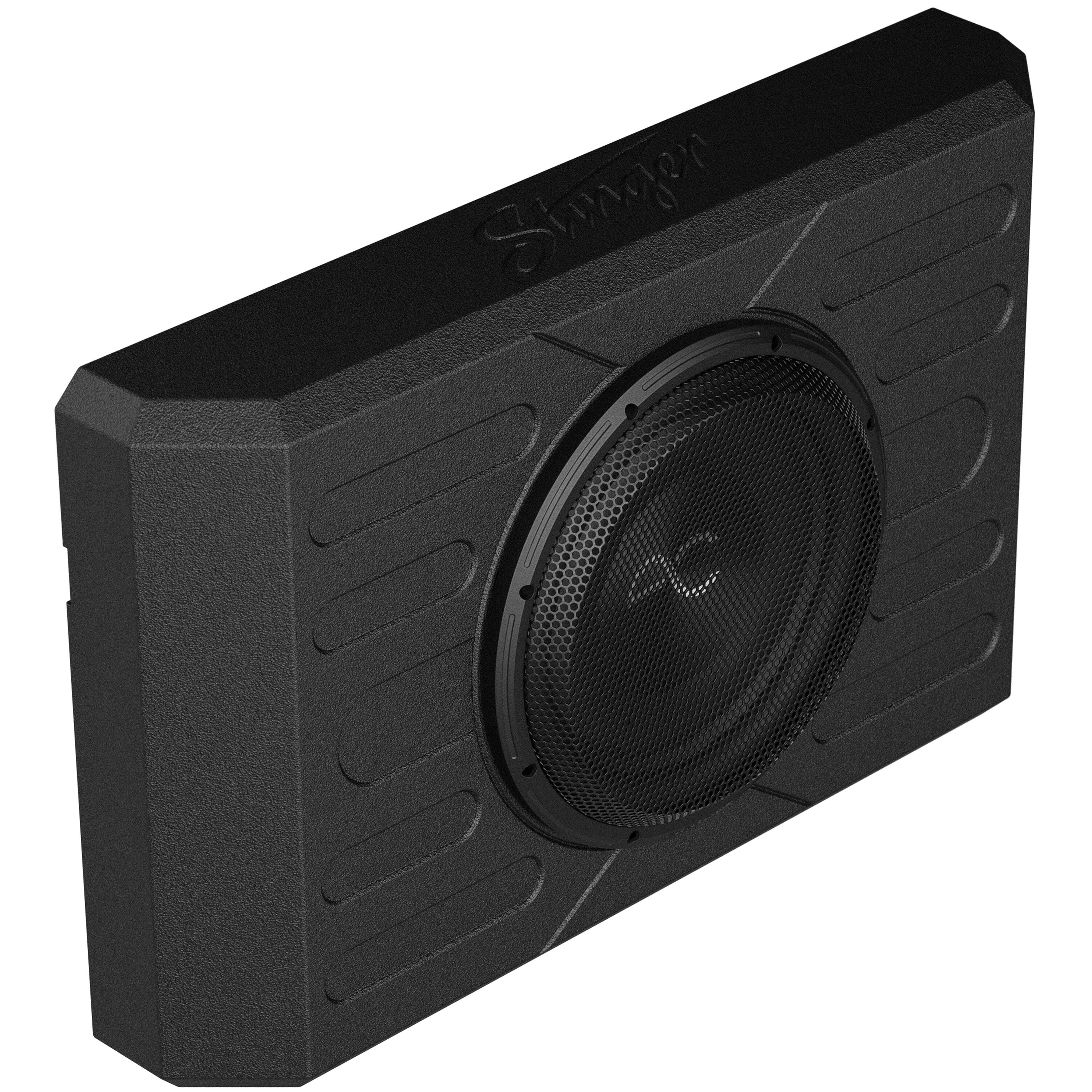 Alt View 13. AudioControl - 12” Single-Voice-Coil 2-Ohm Loaded Subwoofer Enclosure - Black.