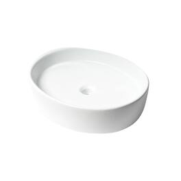 Alfi - 22" Oval Above Mount Ceramic Sink - White