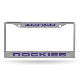 Rico Industries - Colorado Rockies Chrome Metal License Plate Frame Holder - Multi