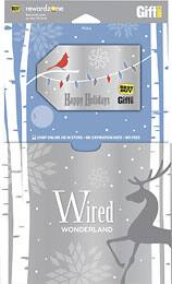 Front Large. Best Buy GC - $50 Wired Wonderland Happy Holidays Gift Card.
