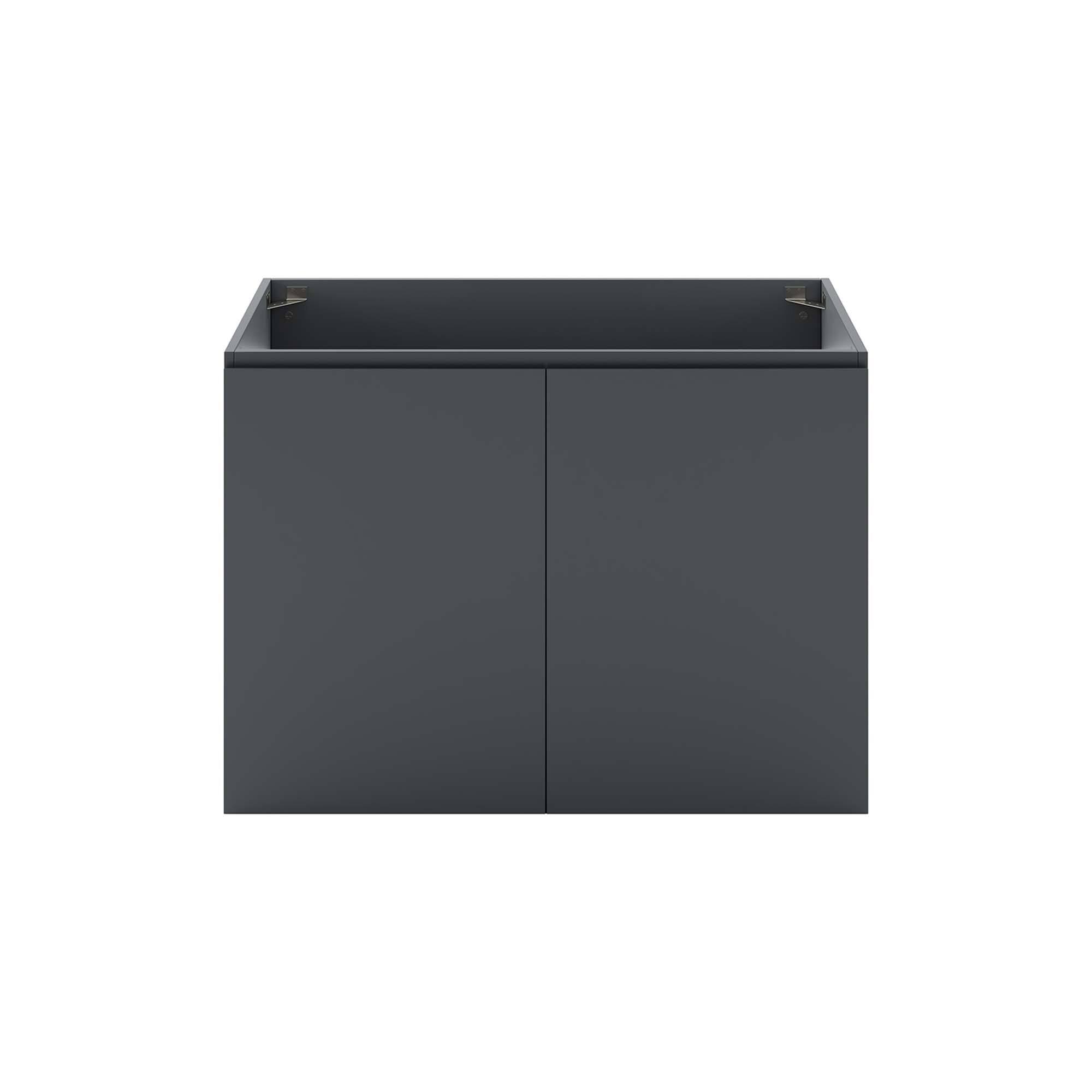 Alt View 4. Modway - Bryn Wall-Mount Bathroom Cabinet Basin Not Included - Gray.
