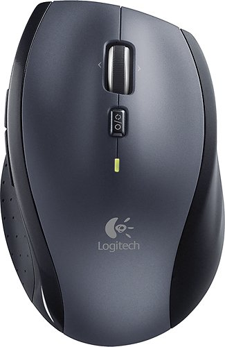 Logitech - Marathon Mouse M705 Wireless Laser Mouse - Black - Larger Front