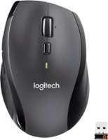 Logitech - M705 Marathon Wireless Optical Mouse with 5 Programmable Buttons - Black - Front_Zoom