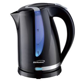 Brentwood - 1.7L 1100W 360 Cordless Electric Kettle with Concealed Stainless Steel Heating Element - Black