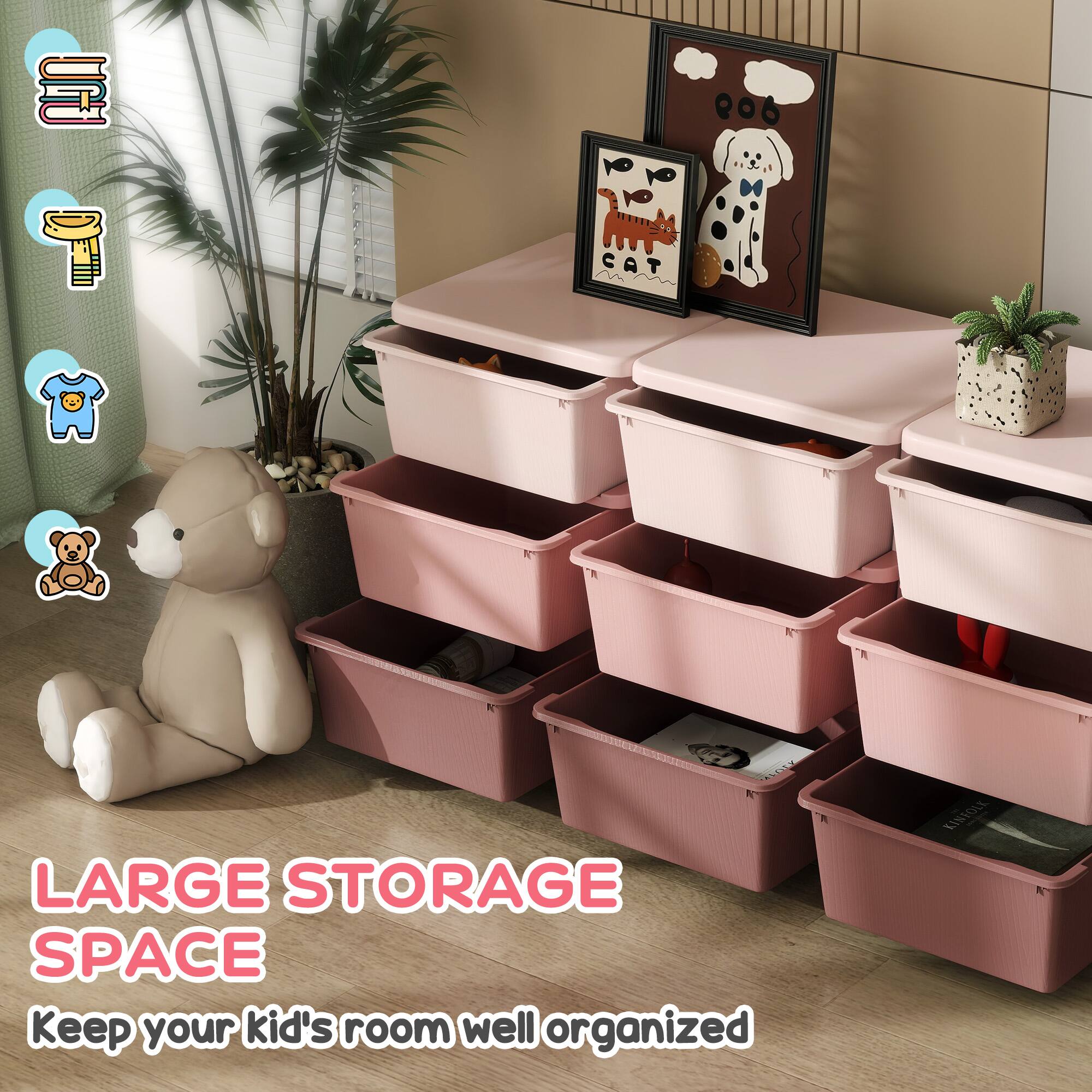 LARGE STORAGE SPACE  
Keep your kid's room well organized