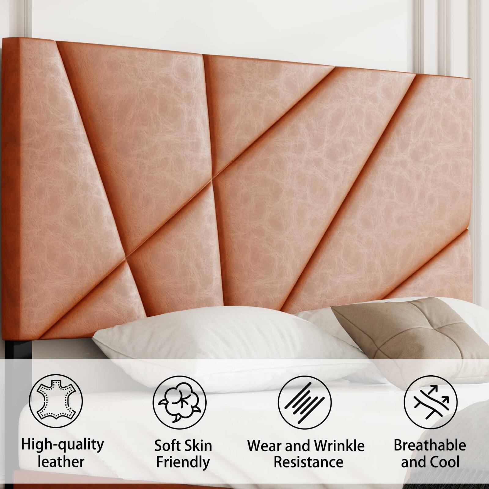 High-quality leather  
Soft Skin Friendly  
Wear and Wrinkle Resistance  
Breathable and Cool