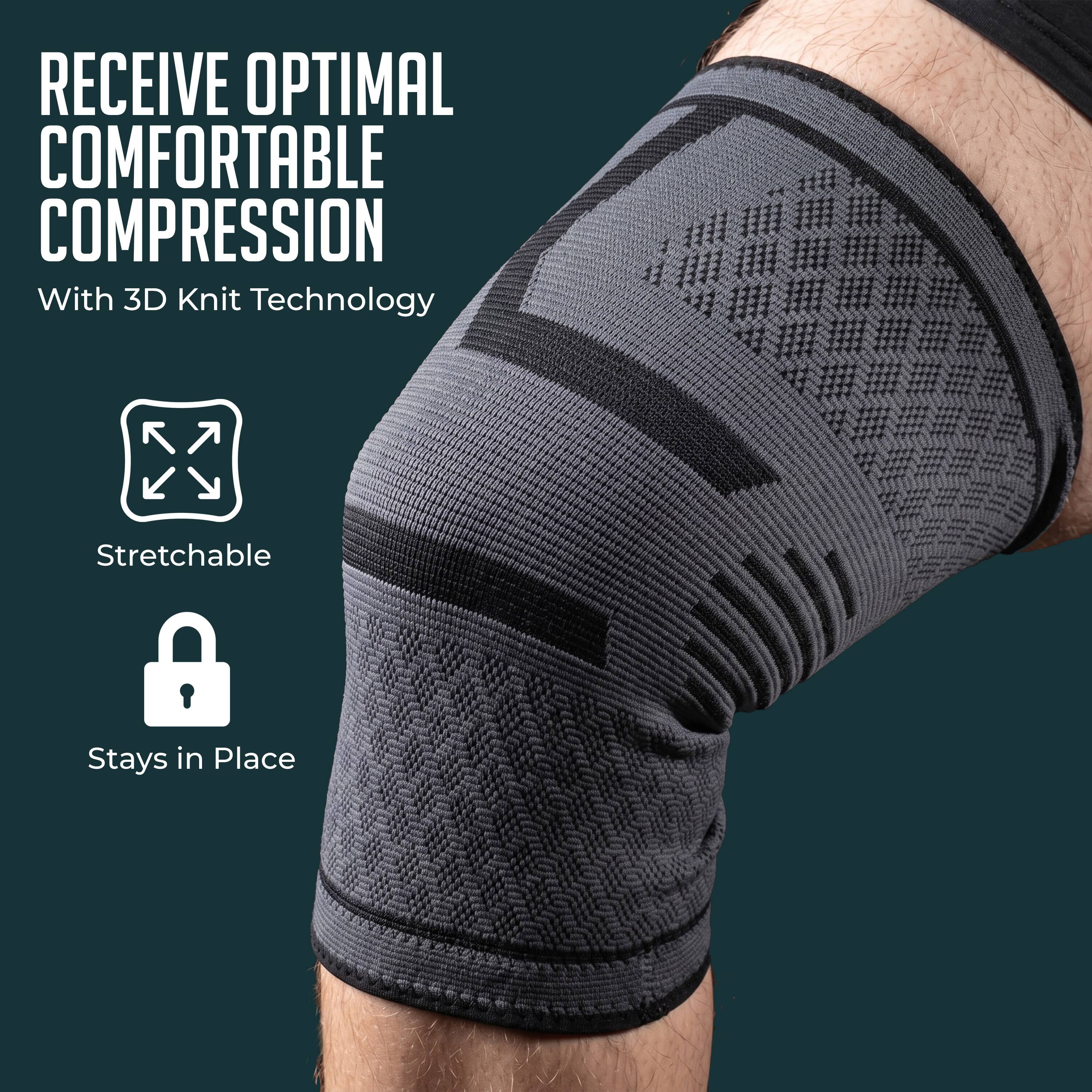 RECEIVE OPTIMAL COMFORTABLE COMPRESSION  
With 3D Knit Technology  

Stretchable  
Stays in Place